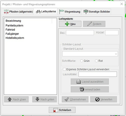 Screenshot "Leitsysteme"