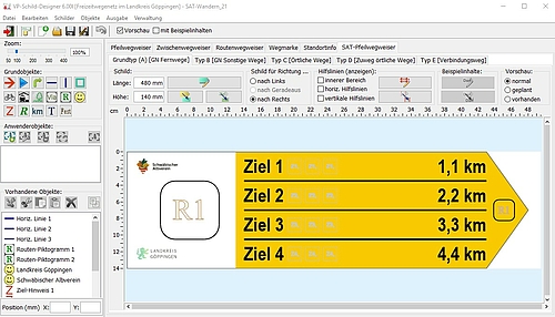Screenshot "Schilddesigner-Programm"
