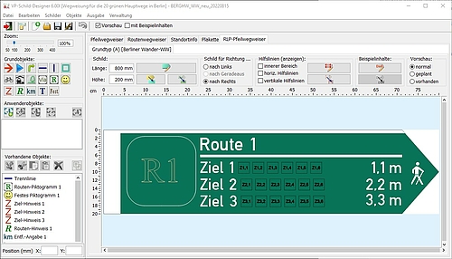 Screenshot "Schilddesigner-Programm"