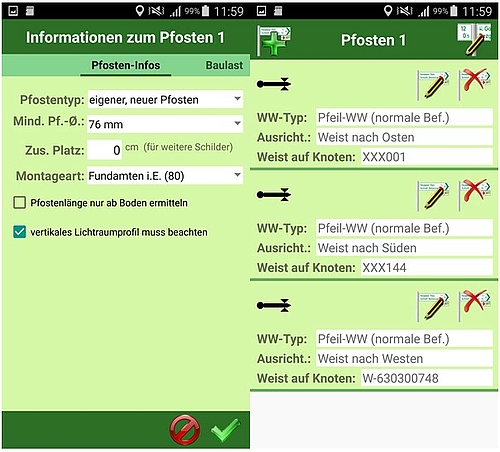 Screenshot "Standortplanung"